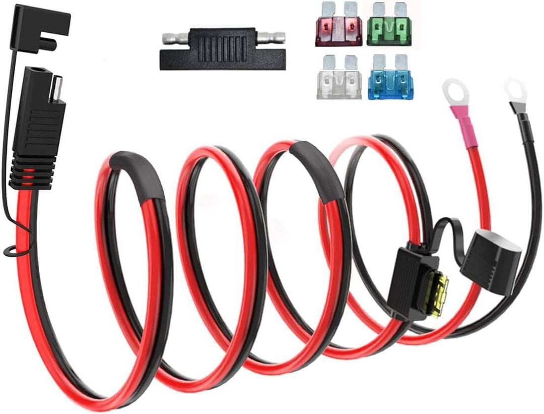 Sae Anschluss Kabel,10AWG SAE auf Ringkabelschuh SAE Batterie Verlängerungskabel mit 10A 15A 20A 25A
