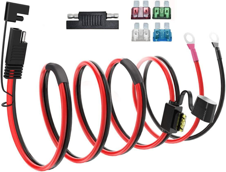 Sae Anschluss Kabel,10AWG SAE auf Ringkabelschuh SAE Batterie Verlängerungskabel mit 10A 15A 20A 25A