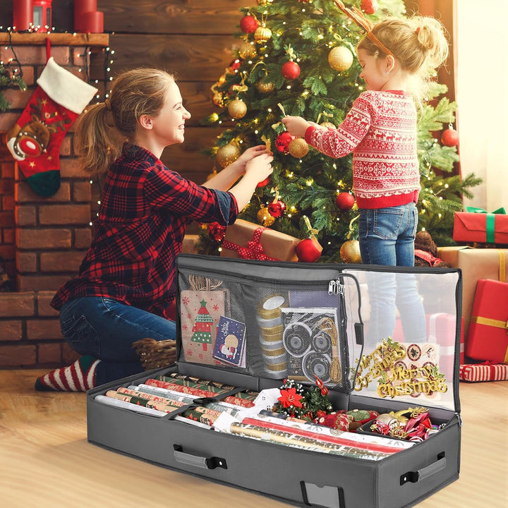 Geschenkpapier Aufbewahrung,95 * 35 * 16cm Geschenkpapier Organizer,Wasserdichtes 600D Oxford Gewebe