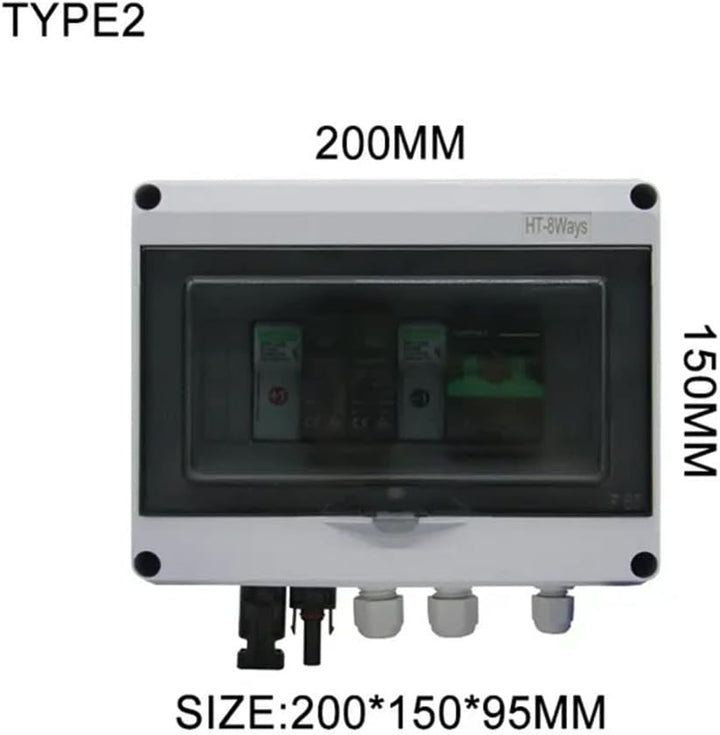 Solar-PV-Kombinierbox, 550 V, 1-in-1-Ausgang, 1-saitig, Solar-PV-Kombinationsbox, Schutz, wasserdich