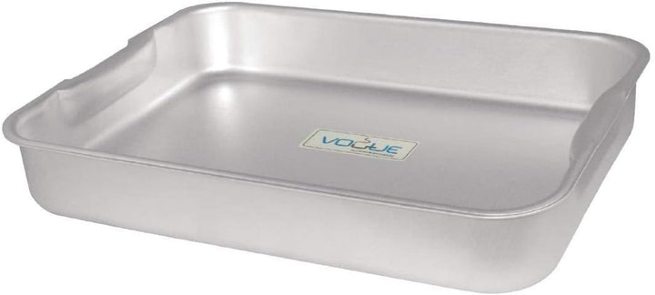 Vogue Bräter aus Aluminium, 420 x 311 x 70 mm, silberfarben 420 x 305 x 70mm., 420 x 305 x 70mm.
