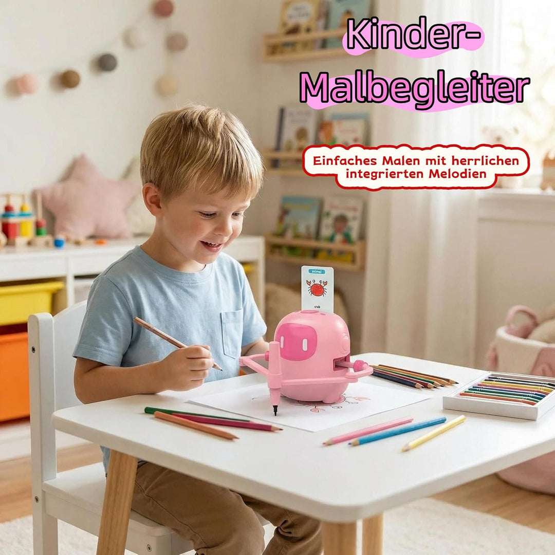 Zeichenroboter für Kinder Drawing Robot mit 150 Karten Interaction& 17 Color Pens Roboter Kinder Spi