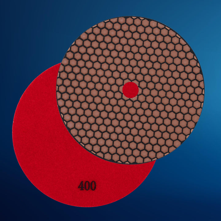 Profi Diamant-Schleifpads Spar-Set für Trockenschliff von EDW I D = 100 mm I Körnung: 200 + 400 I Kl