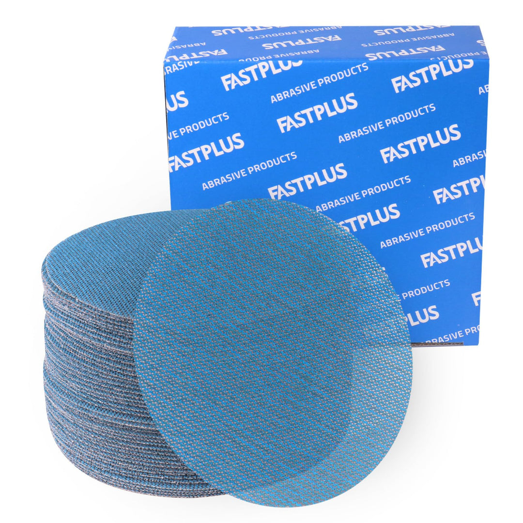 150 mm Schleifpapier P320 Blau Maschenscheibe 150mm Klett 40 Stück Staubfreies Gitterschleifpapier f