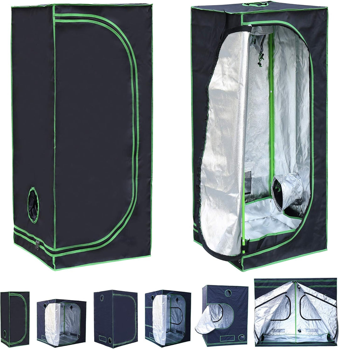 Rapid Teck® Grow Zelt (60 x 60 x 120 cm) Home Grow Tent | Indoor Growzelt | schwarz grün | Growroom