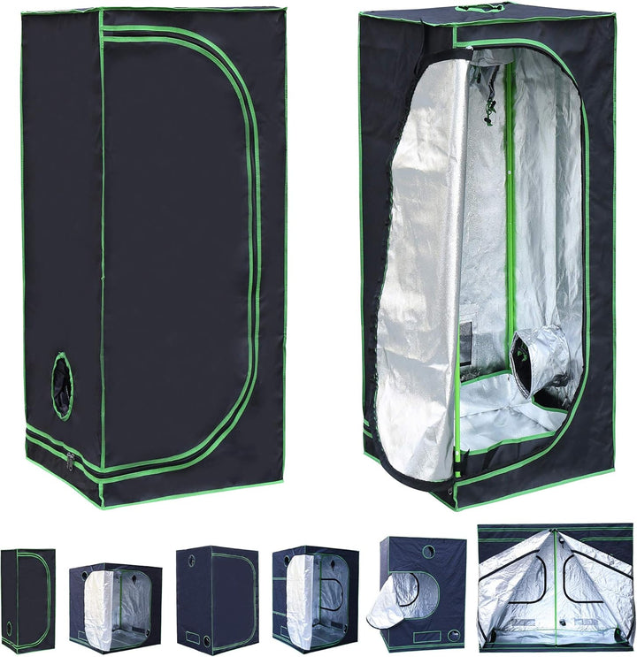 Rapid Teck® Grow Zelt (60 x 60 x 120 cm) Home Grow Tent | Indoor Growzelt | schwarz grün | Growroom