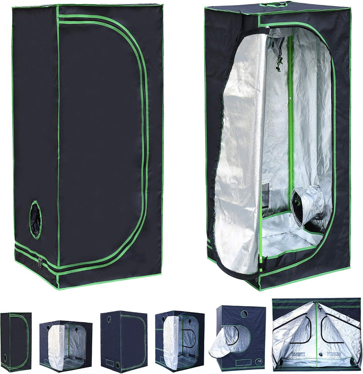 Rapid Teck® Grow Zelt (40 x 40 x 160 cm) Home Grow Tent | Indoor Growzelt | schwarz grün | Growroom