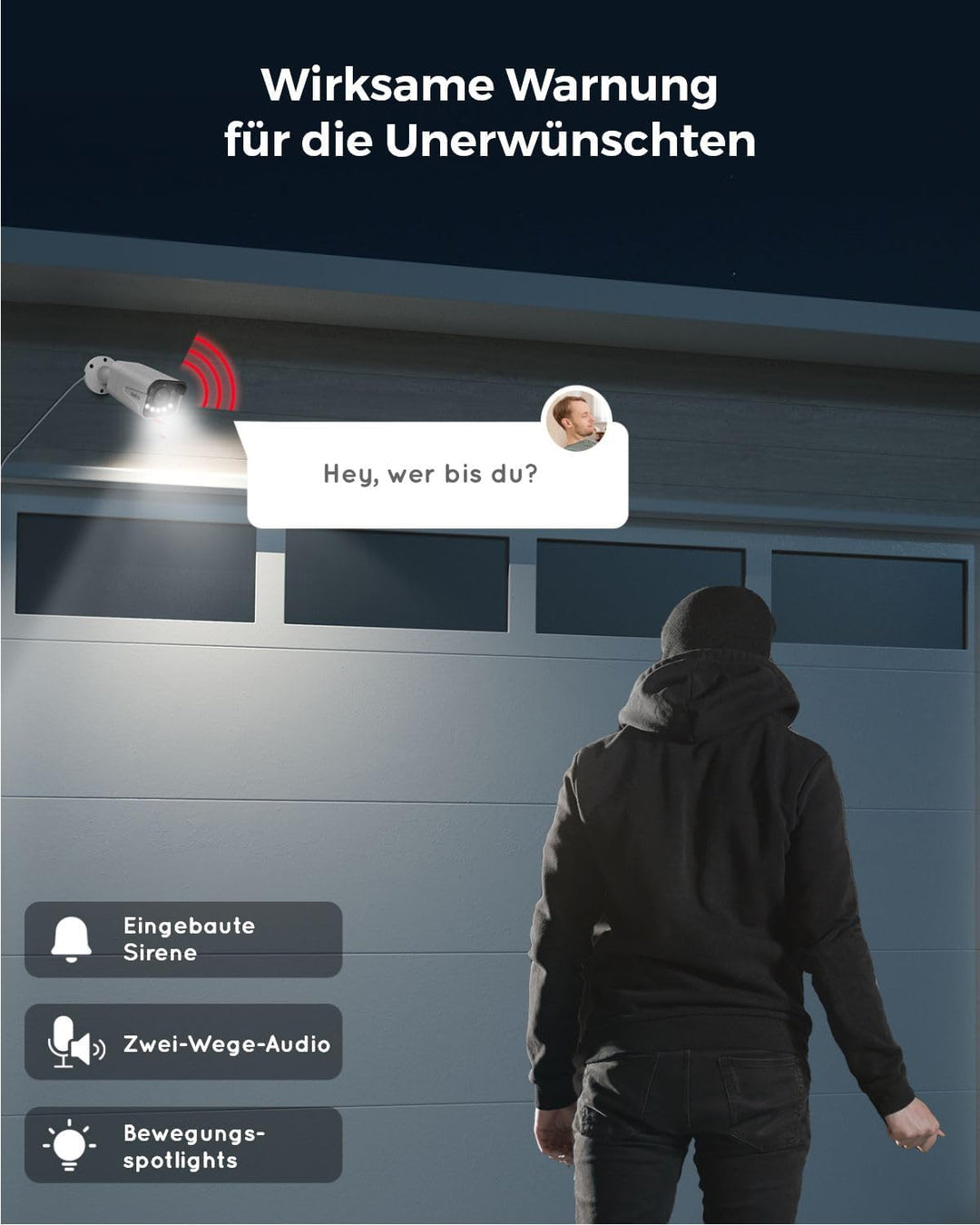 Reolink 4K Smarte PoE IP Kamera Outdoor mit Personen-/Autoerkennung, 5X optischer Zoom Überwachungsk