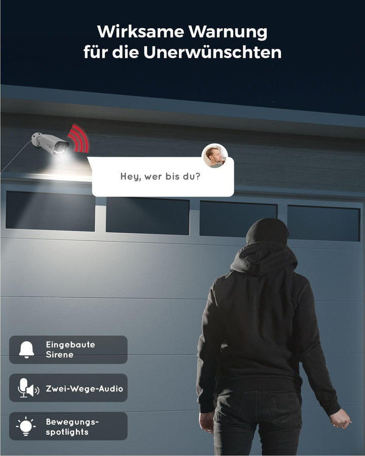 Reolink 4K Smarte PoE IP Kamera Outdoor mit Personen-/Autoerkennung, 5X optischer Zoom Überwachungsk