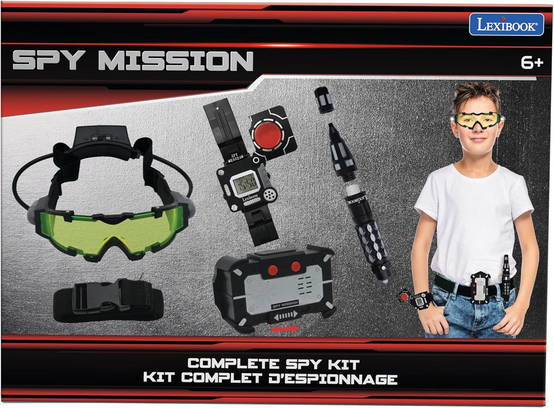 Lexibook, Spy Mission, Spionage-Komplettset (Stift mit unsichtbarer Tinte, Stimmveränderer, Nachtsic