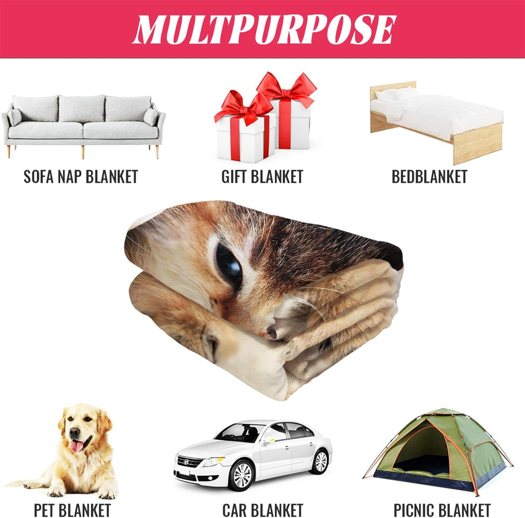 YISUMEI Tiermotiv Kuscheldecke Süsse Katze Weich Bequem Kunstfell Decke Kuscheldecken für Couch Bett