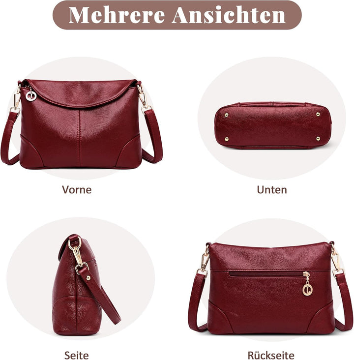DORRISO Elegant Damen Umhängetasche Frauen Handtasche Schultertasche Casual Umhängetaschen Damen Rei