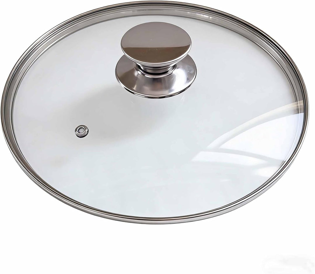 Relaxdays Suppentopf mit Glasdeckel, antihaft, XXL Kochtopf Induktion, 10 Liter, tiefer Topf, 28 cm,