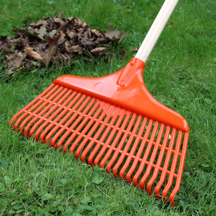 Premium Laubbesen 40cm Spar Set - Widerstandsfähiger & Robuster Rechen für den Garten, Vielseitig ei