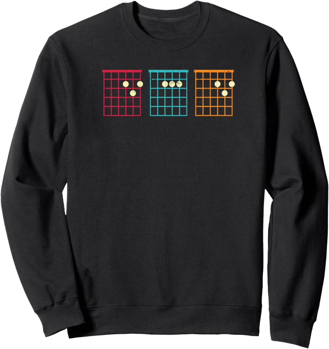 Alles Gute zum Vatertag 2021 Papa Gitarre Akkord Vintage Her Sweatshirt