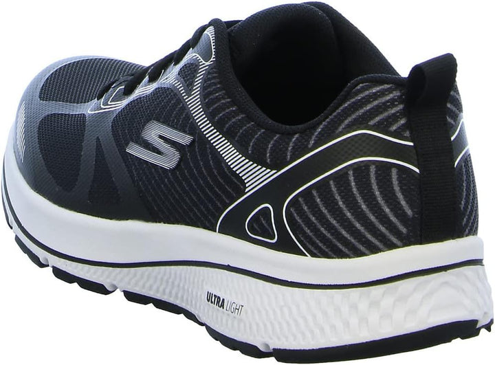 Skechers Herren Running Shoes, 41 EU Black Textile Synthetic White Trim