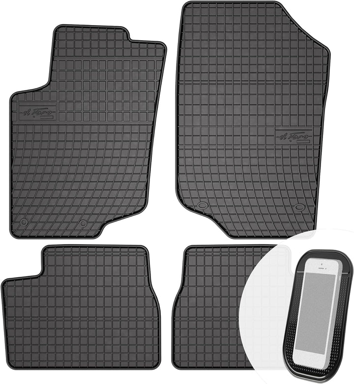 Gummimatten Auto Fussmatten Gummi Automatten Passgenau 4-teilig Set - passend für Peugeot 207 2006-2