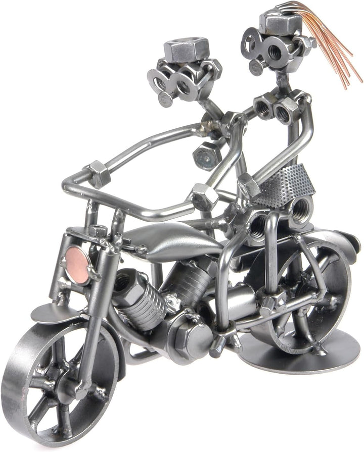 metalman24 Schraubenmännchen Motorrad Mann mit Frau I Handarbeit I Geschenkidee I Metallfigur I Meta