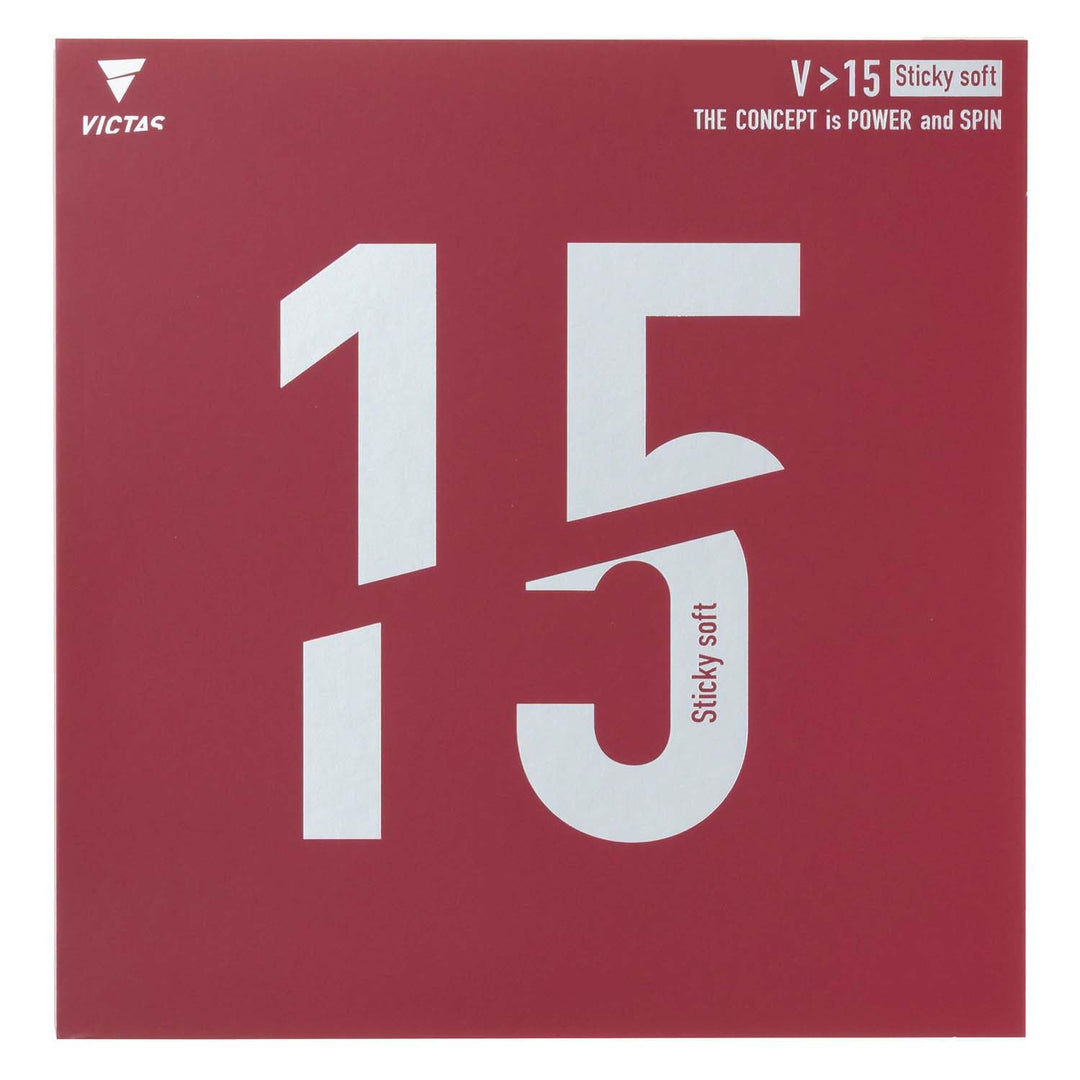 VICTAS Belag V>15 Sticky Soft 2,0mm Schwarz, 2,0mm Schwarz