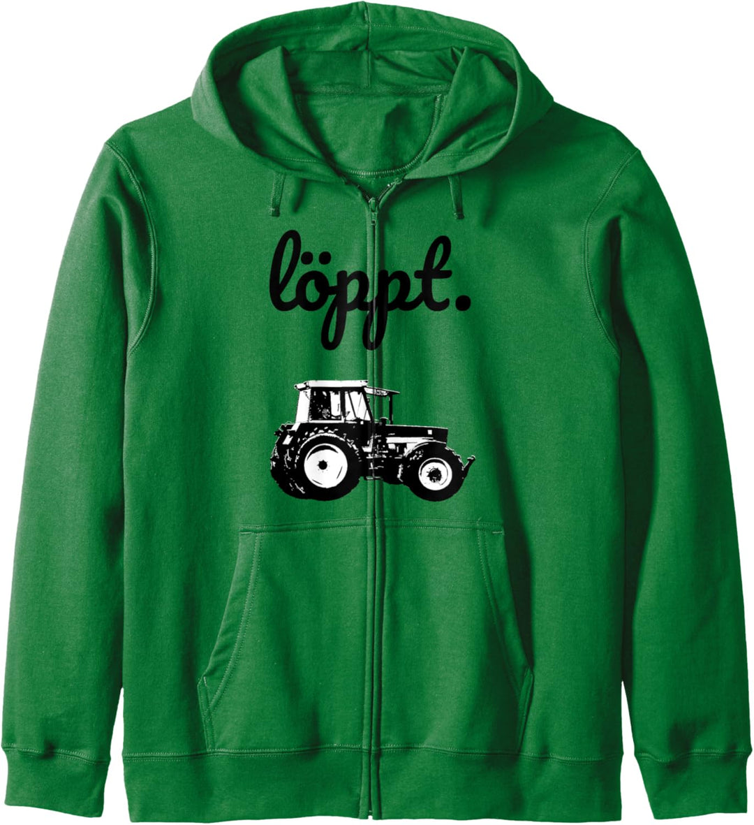 Löppt Landwirt Bauer plattdeutsch Traktor Trecker Geschenk Kapuzenjacke