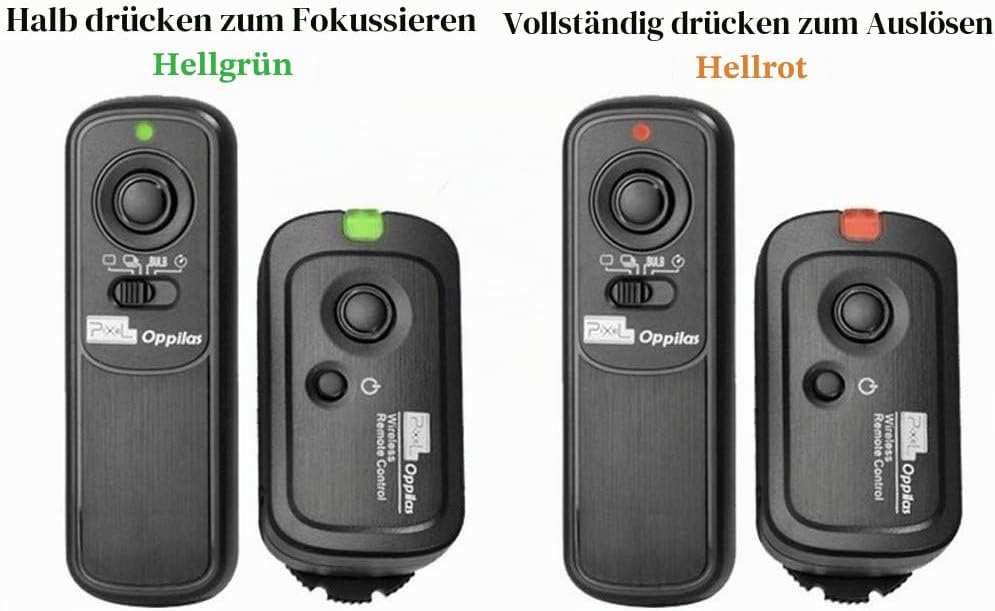 Pixel Kabellose Fernauslöser RW/DC0 Auslöser Fernbedienung Kompatibel mit Nikon D3 D4 D4s D5 D6 D800