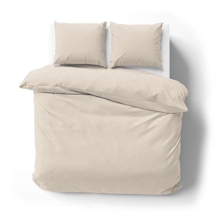 Lorena Mako-Satin Bettwäsche Venedig Natur 1 Bettbezug 200 x 200 cm + 2 Kissenbezüge 80 x 80 cm, Nat