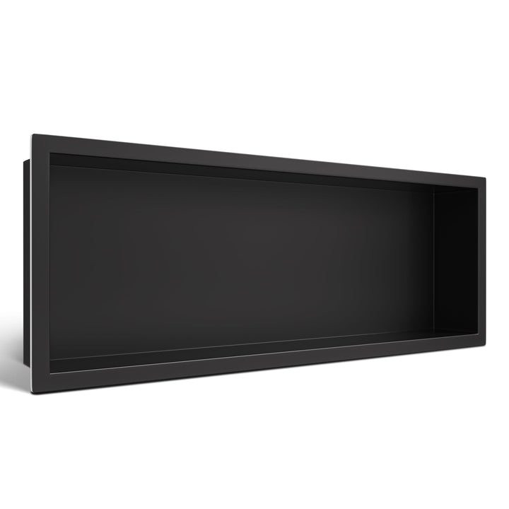 Balneo WALL-BOX ONE - Schwarz Nische Edelstahl - Schwarz Wandnische Dusche - Wasserdicht - Flexibler