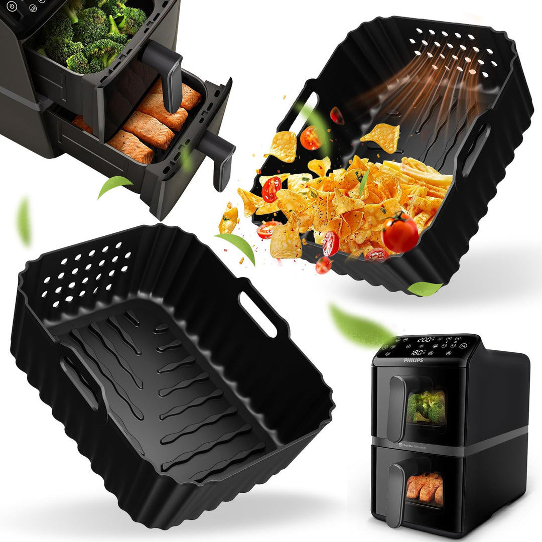 Heissluftfritteuse Zubehör, Airfryer Zubehör für Philips Airfryer 4000 Series Stacked Dual Basket 10