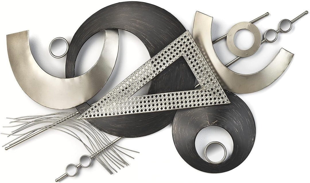 Kobolo Modernes Wandbild Metallbild - Metall - in grau und silber 95L x 50B cm, 95L x 50B cm