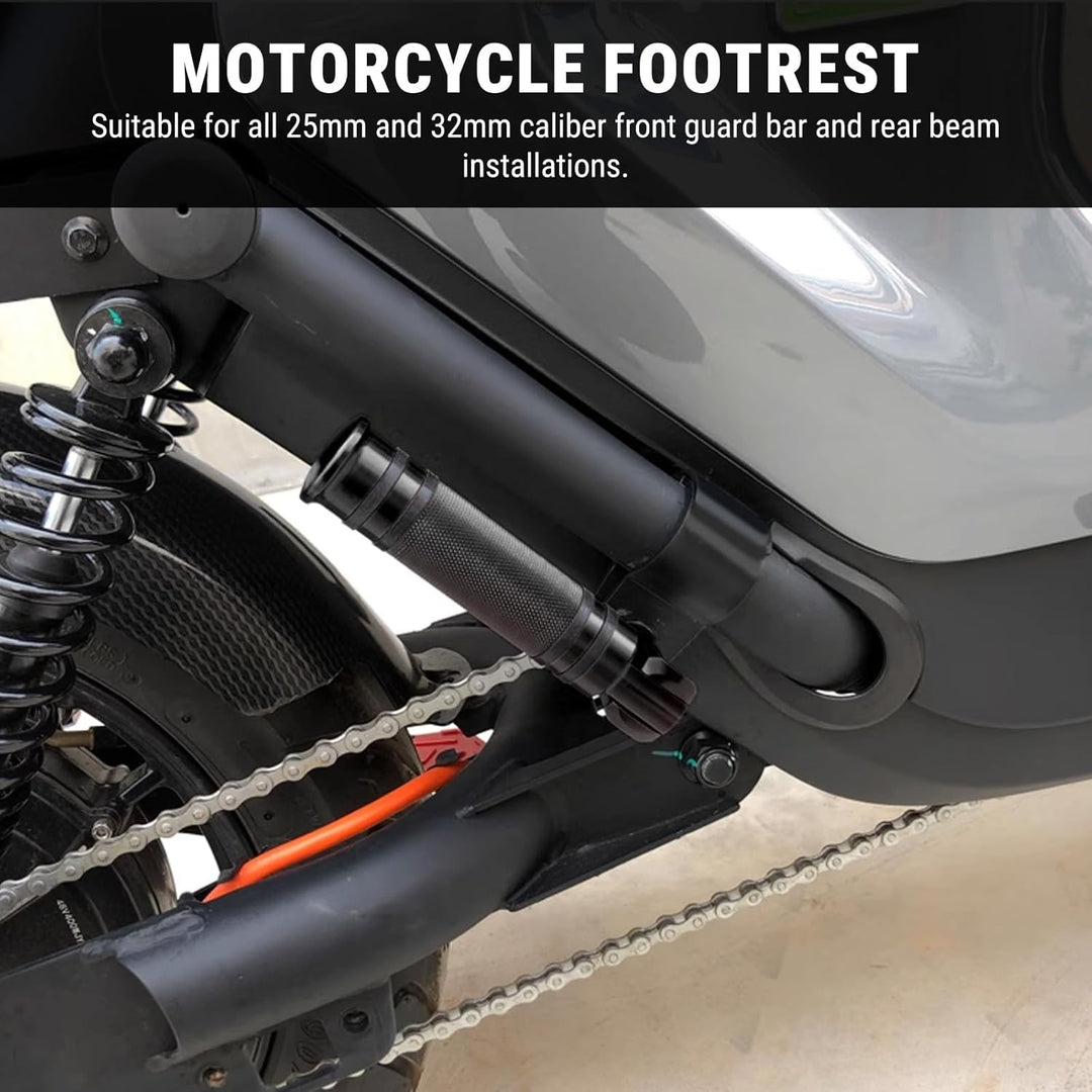 Candeon 1 Paar Motorrad Fussrasten Motorrad Pedale, Motorrad Fussstütze Universal CNC Fussraste Moto