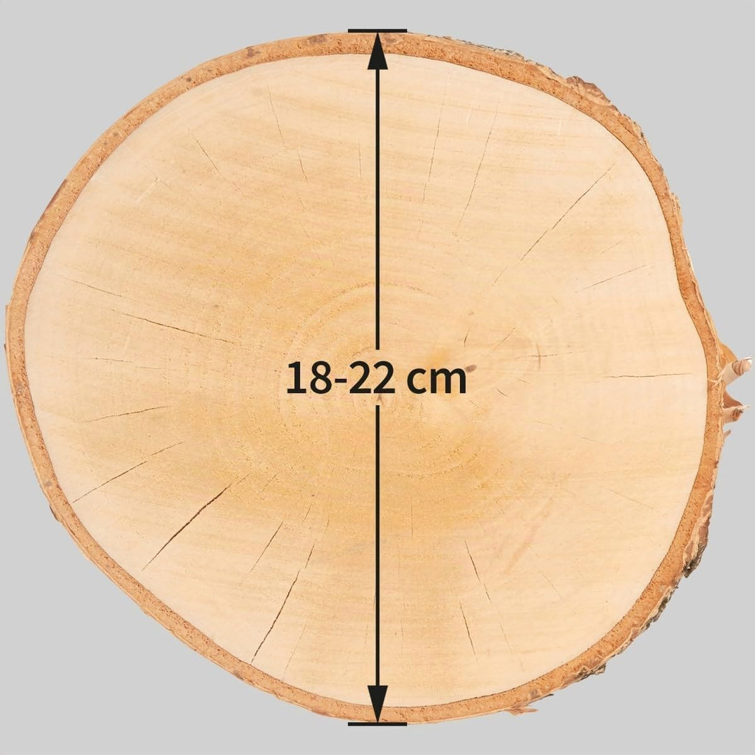 Grosse Holzscheiben zum Basteln oder Dekorieren - 3 Stück naturbelassene Baumscheiben ca. 20 cm (18