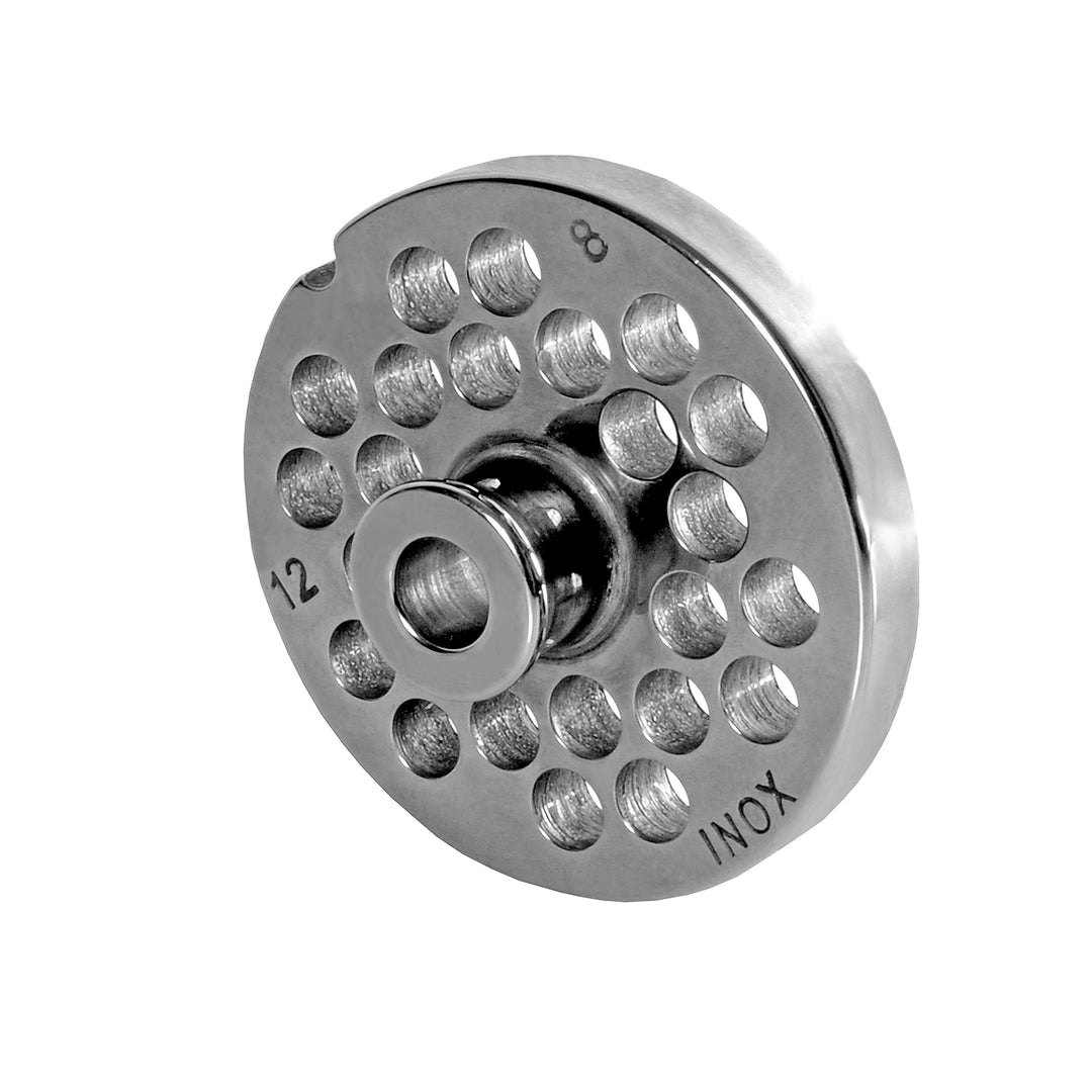 Wolfcut INOX Lochscheiben mit Nabe kompatibel mit Fleischwolf Hendi Kitchenline 12 (8,0 mm), 8,0 mm