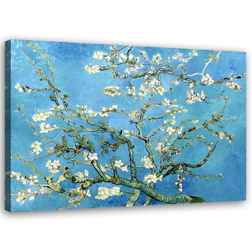 Feeby Bilder Mandelbaum Van Gogh 90x60 cm 1Teilig Modern Wohnzimmer Schlafzimmer Büro Küche Flur Vli