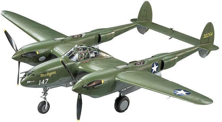 Tamiya 300061120 Fahrzeug 1:48 US P-38 F/G Lightning, originalgetreue Nachbildung, Modellbau, Plasti