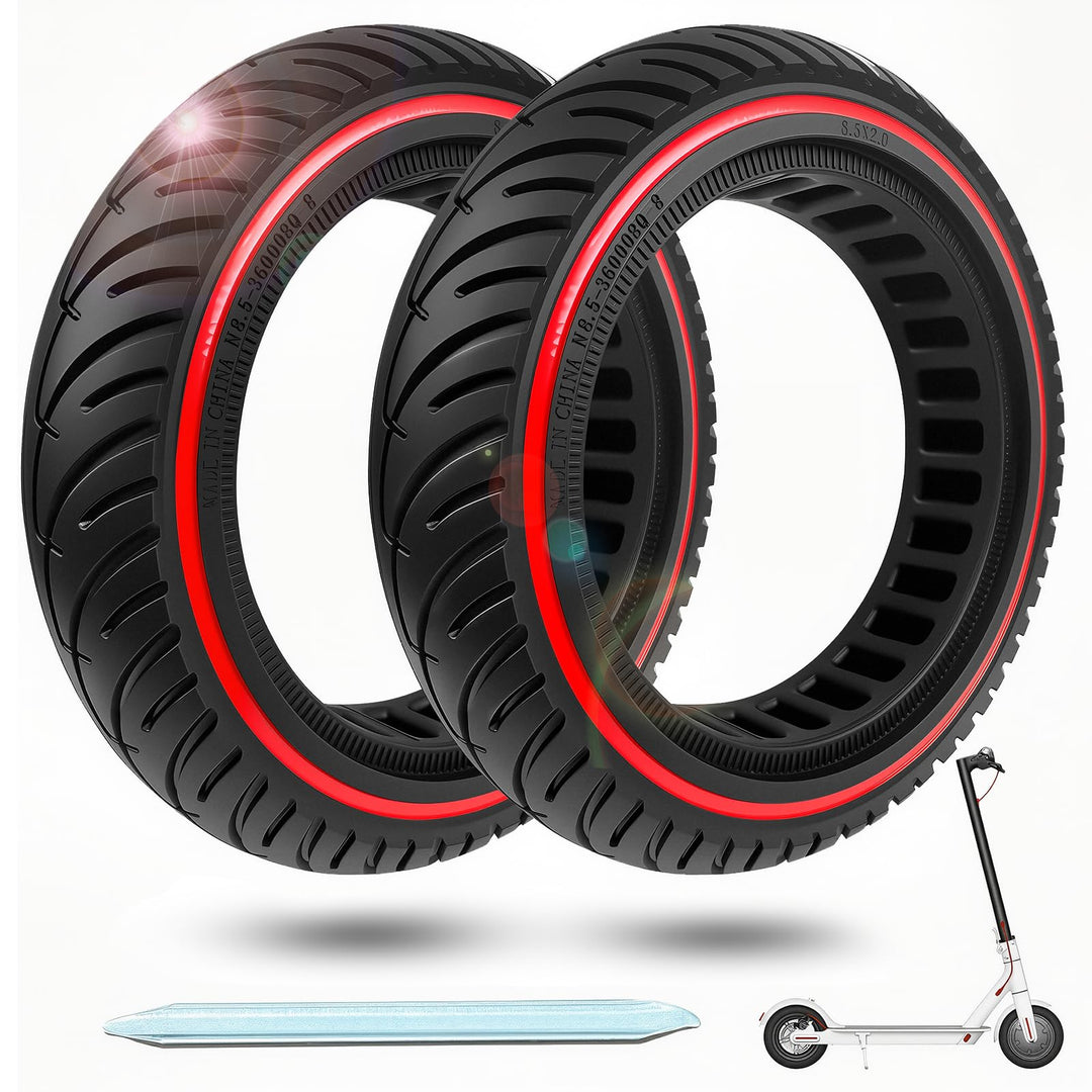 COASTA 2 x 8.5" Rollerreifen E Scooter Solid Reifen,8 1/2 Vollgummireifen,50/75-6.1 Ersatzreifen für