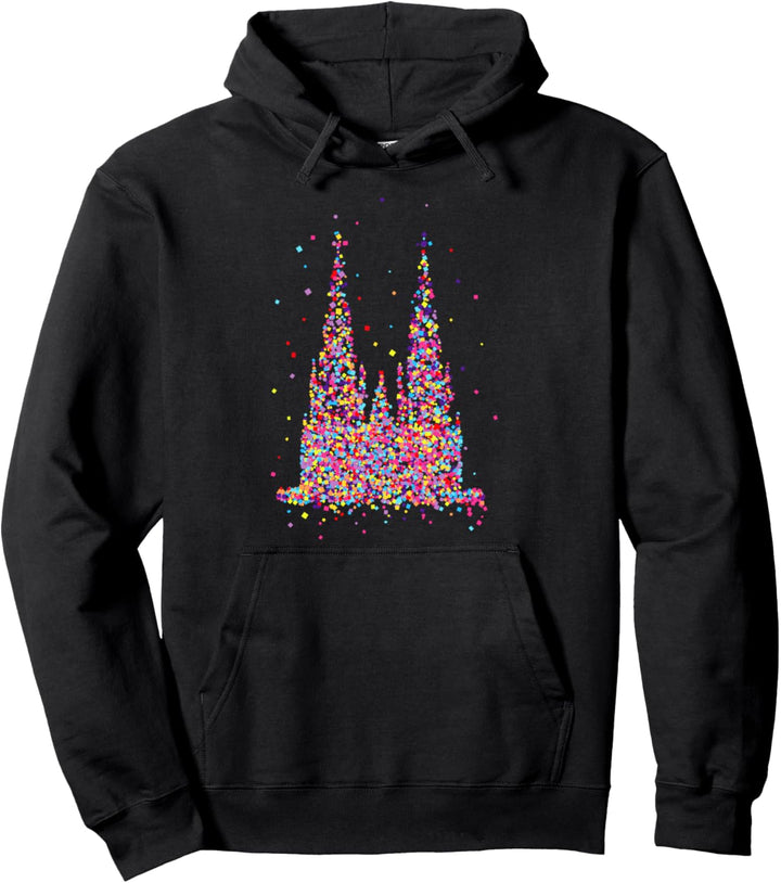 Kölner Dom Fasching Karneval Konfetti Kostüm Outfit Pullover Hoodie