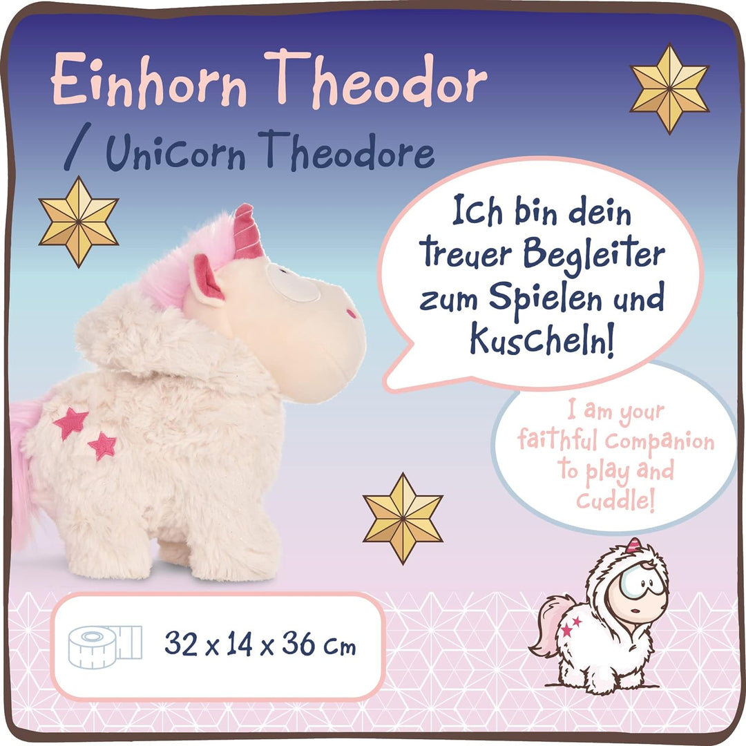 NICI Kuscheltier Einhorn Theodor im Schneeanzug 32 cm I Plüschtier für Mädchen, Jungen & Babys I Fla