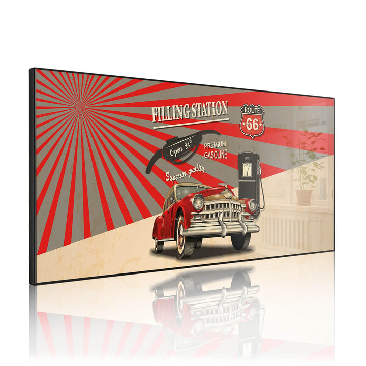 banjado Magnettafel schwarz 78 x 37cm / Magnetwand Metall/Magnetpinnwand als Memoboard/Pinnwand Magn