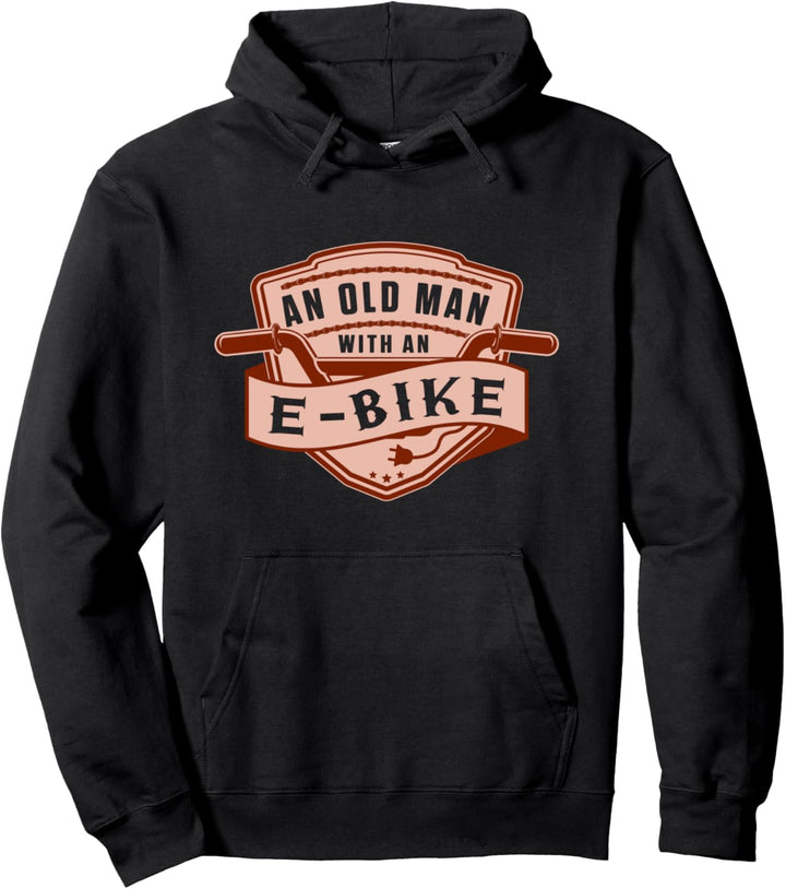 Alter Mann Mit E-Bike Fahrrad Bike Elektrofahrrad Geschenk Pullover Hoodie