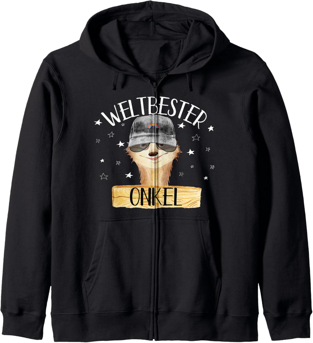 Weltbester Onkel Lieblingsonkel Lustiges Faultier Geeschenk Kapuzenjacke
