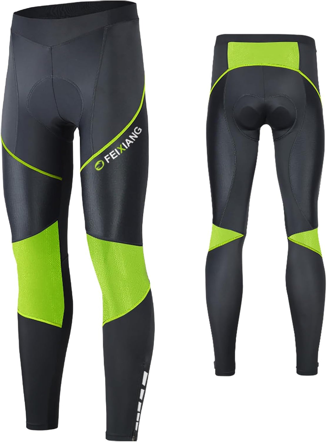 MEETWEE Herren Radlerhose Lange Fahrradhose, Kompression Radhose Leggings Radsport Hose für Männer E