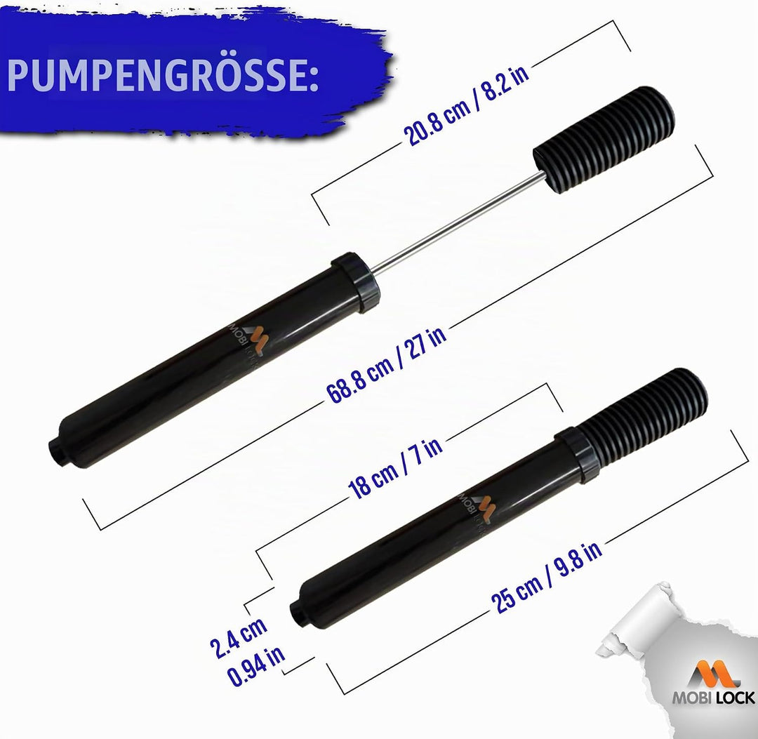 Dual-Action (2-Wege) Pumpe für schnelles und einfaches Aufpumpen von Bällen - mit 1 Schlauch, 4 Pump