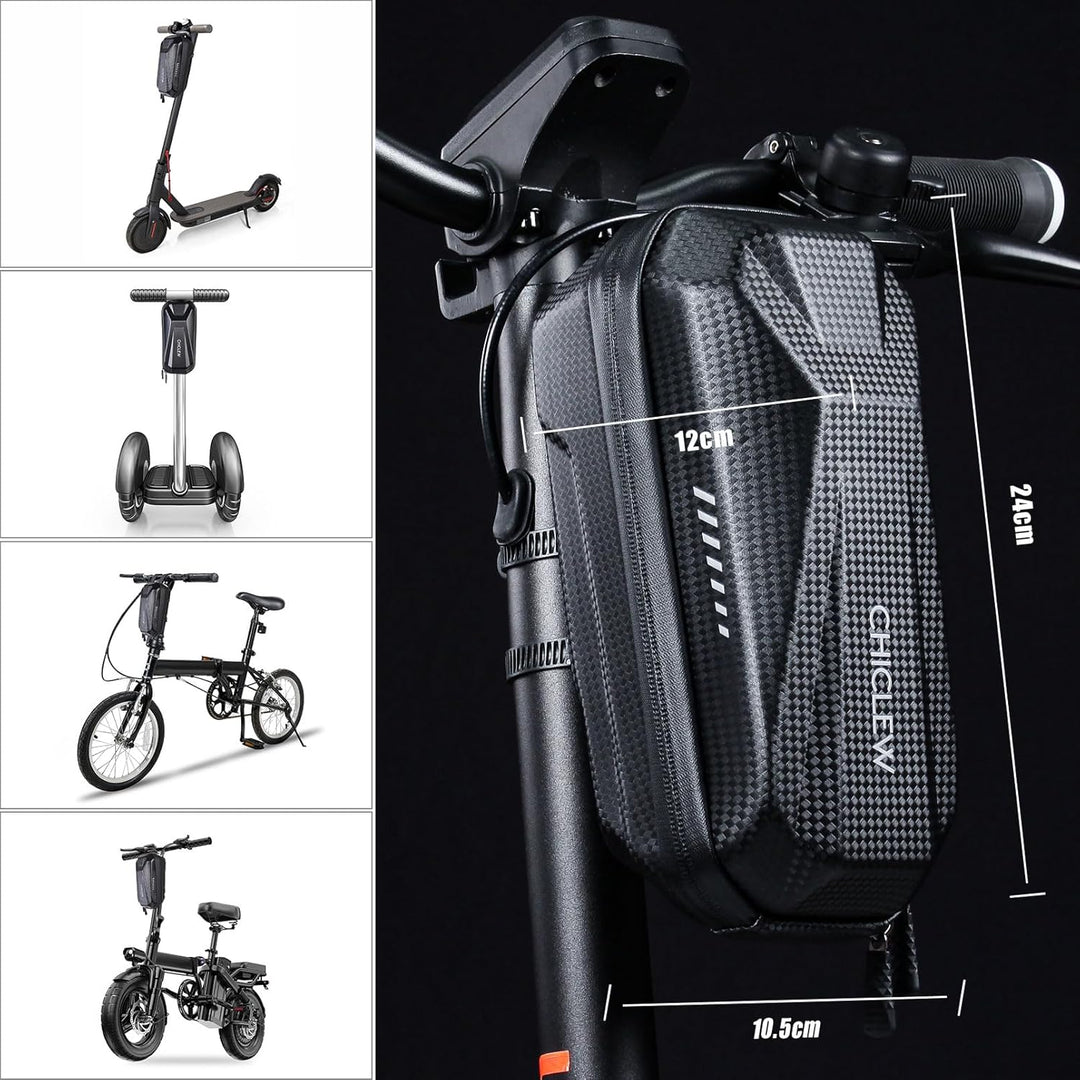 CHICLEW E Scooter Tasche für Roller, E Roller Tasche Schnellverschluss mit 2L Grosse Kapazität, Lenk