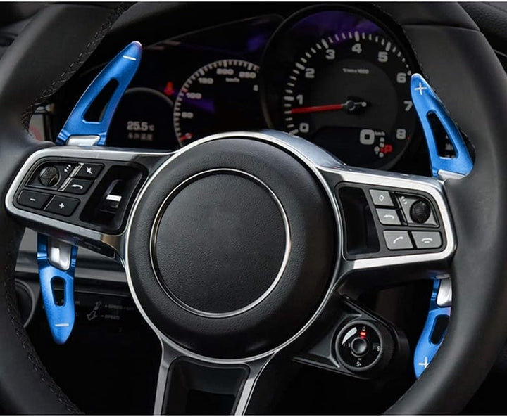 HIBEYO 2 Stücke für Porsche Lenkrad Schaltwippen Verlängerung Paddles Lenkrad für Porsche 718/918/91