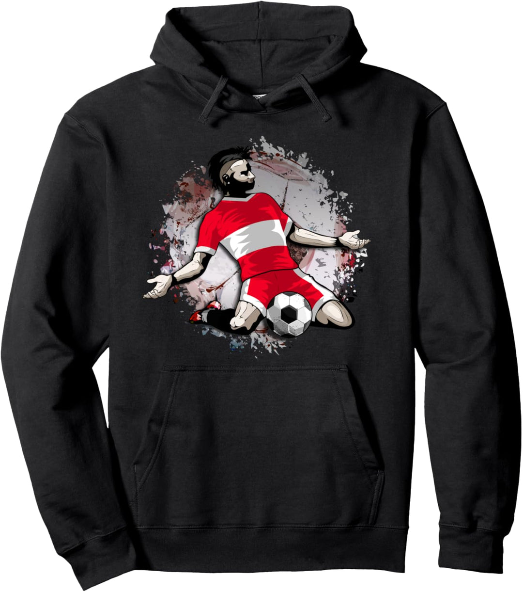 Österreich Fussball Österreichische Nationalflagge Sport Art Pullover Hoodie
