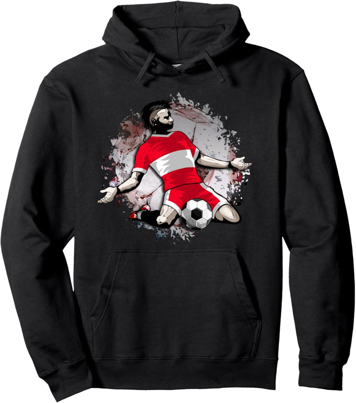 Österreich Fussball Österreichische Nationalflagge Sport Art Pullover Hoodie
