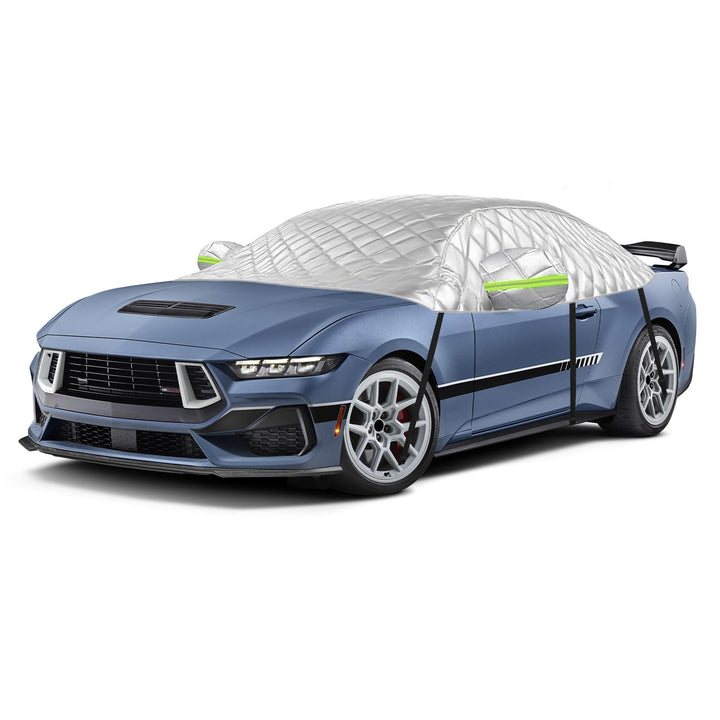 Halbgarage Auto Kompatibel mit 2005-2023 Ford Mustang S-197 S550 S650, 6-Lagige Halbabdeckung mit Ha