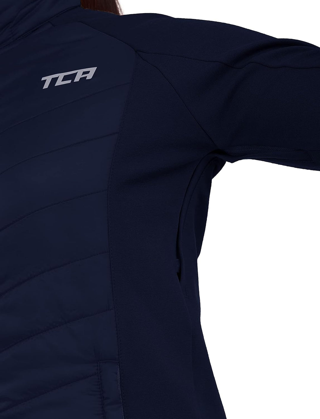 TCA Damen Excel Runner ganzjährige, leichte, wasserabweisende verstaubare Laufjacke XS Dunkelblau, X