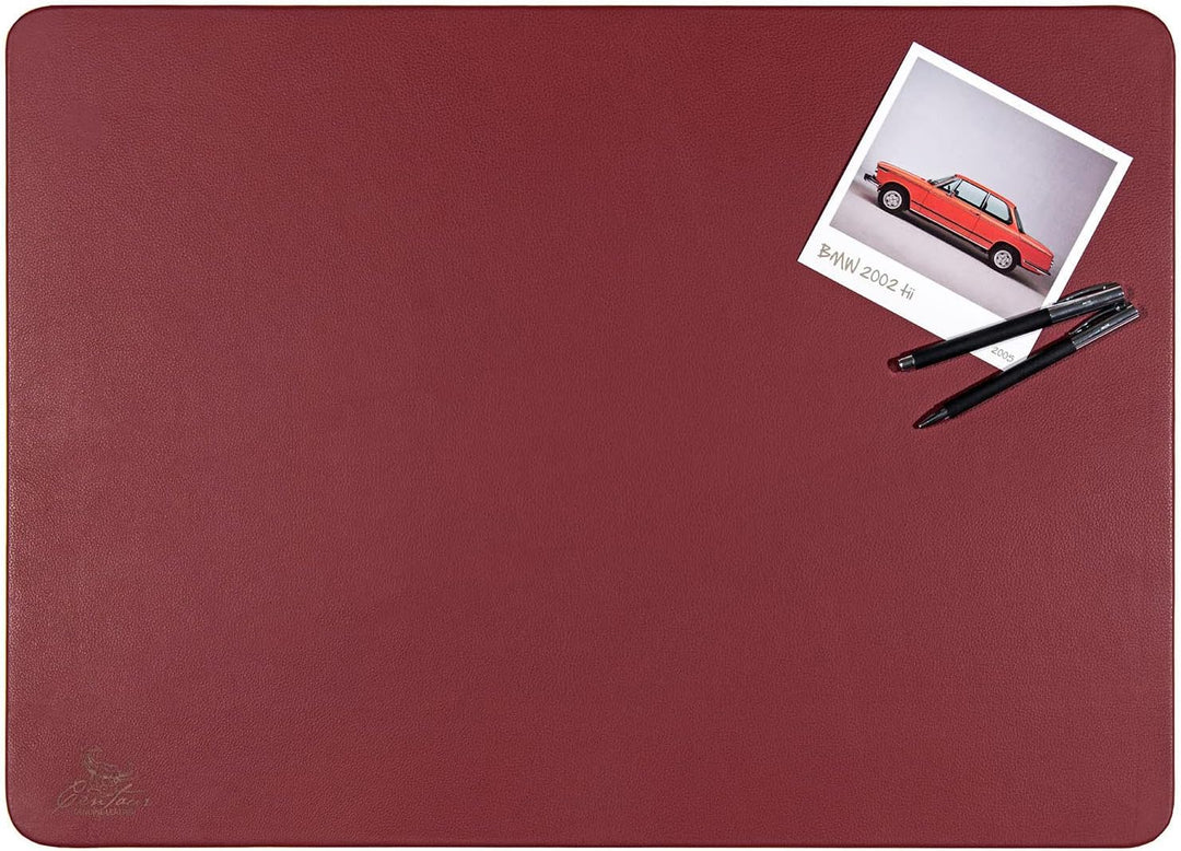 Centaur - Hochwertige Leder Schreibtischunterlage - Weinrot 40x60 cm - ideal für Büro und Zuhause -