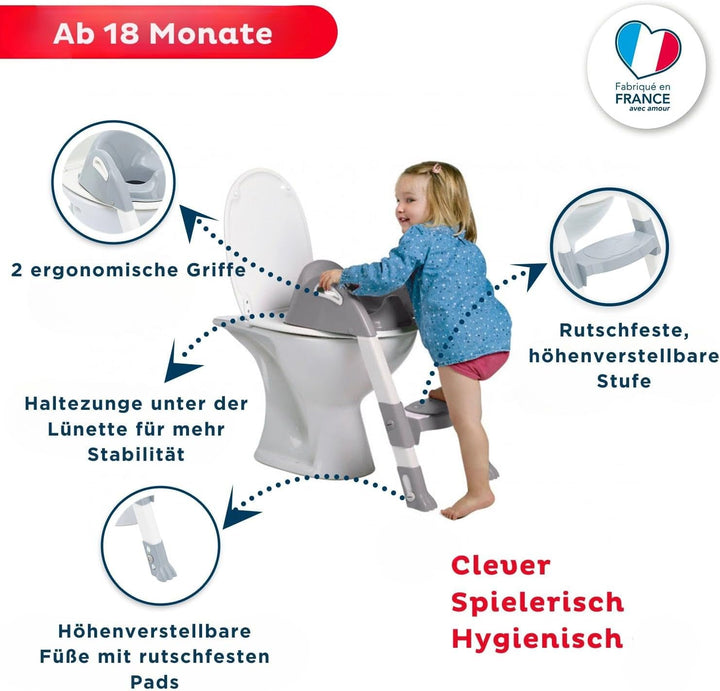 Thermobaby - Kinder-WC-Reduzierer - Kiddyloo - Clever, spielerisch & hygienisch - Verstellbare Beine